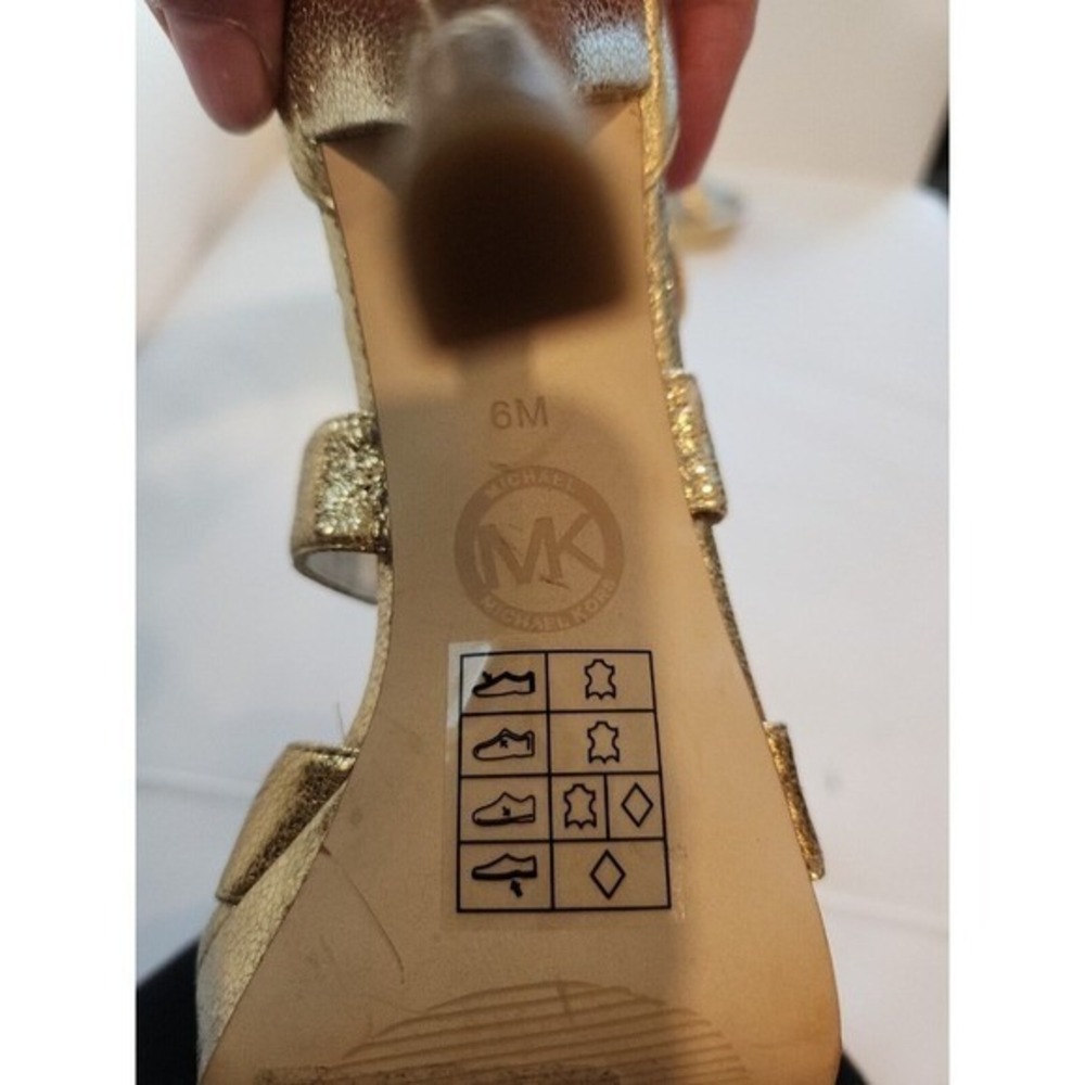 Michael Kors Gold Strappy Heels - Picture 8 of 9